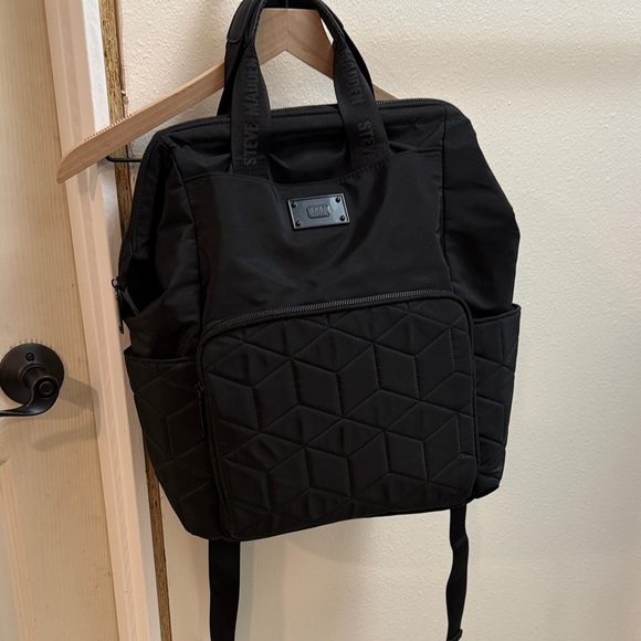 Steve Madden Handbags - Steve Madden Black Geometric Backpack